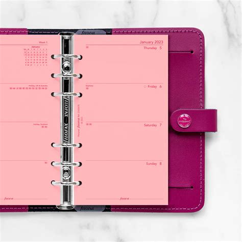 filofax diary refills.